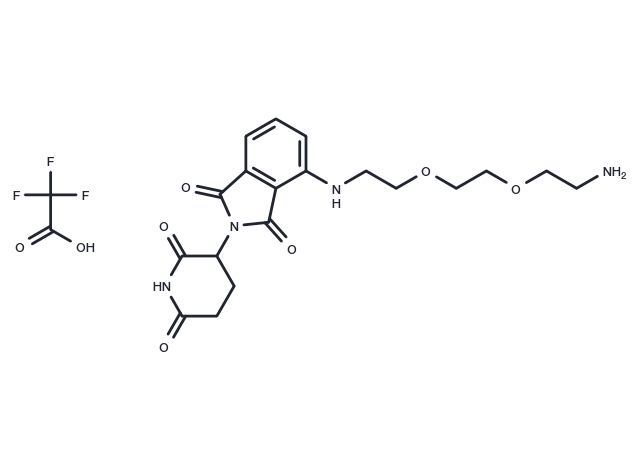 TargetMol Chemical Structure Thalidomide-PEG2-C2-NH2 TFA