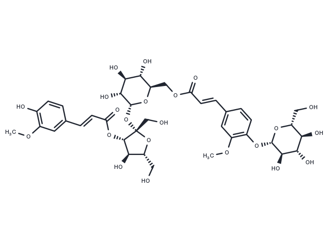 3-O-Feruloyl-6′-O-(4-O-β-D-glucopyranosylferuloyl)sucrose Chemical Structure