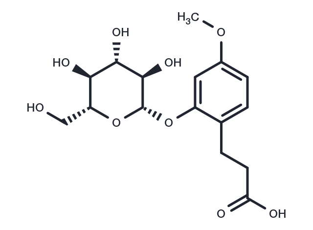 3-(2-Glucosyloxy-4-methoxyphenyl)propanoic acid Chemical Structure