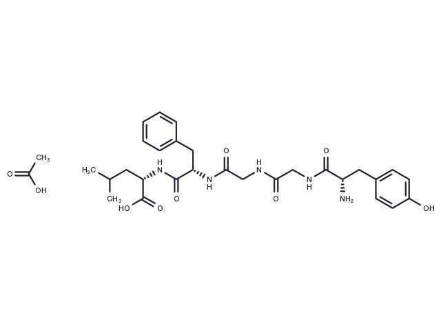 TargetMol Chemical Structure [Leu5]-Enkephalin acetate(58822-25-6 free base)