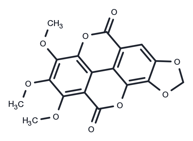 TargetMol Chemical Structure 1,2,3-Tri-O-methyl-7,8-methyleneflavellagic acid