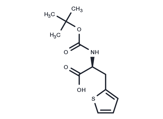 (S)-2-((tert-Butoxycarbonyl)amino)-3-(thiophen-2-yl)propanoic acid Chemical Structure