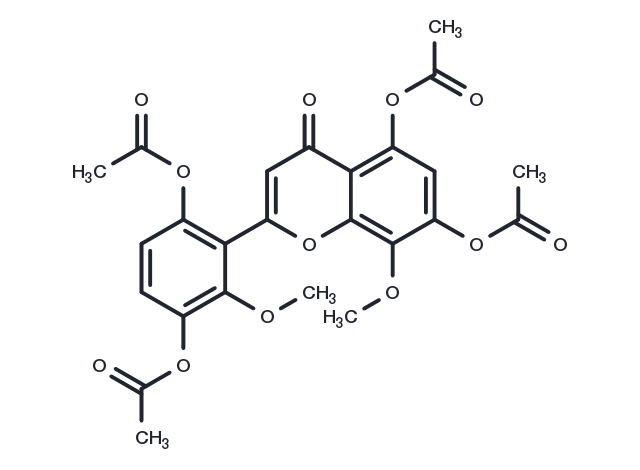 Viscidulin III tetraacetate Chemical Structure