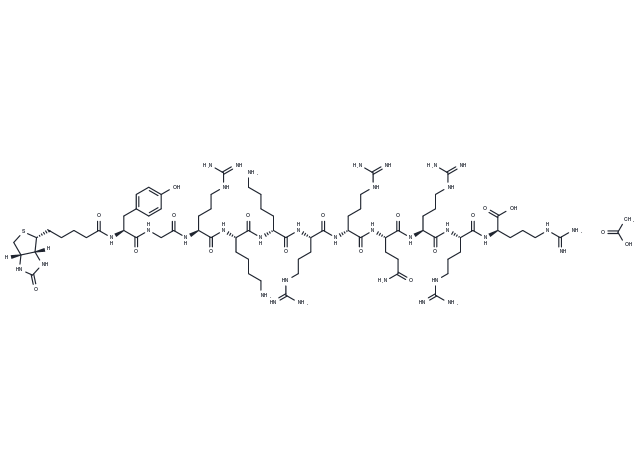 Biotin-TAT (47-57) acetate Chemical Structure