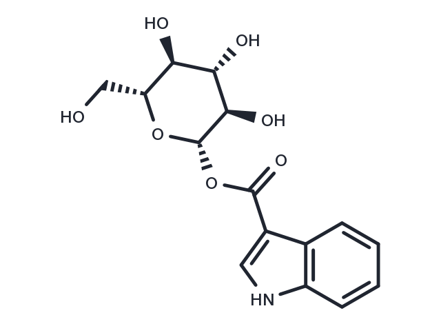 Indole-3-carboxylic acid β-D-glucopyranosyl ester Chemical Structure
