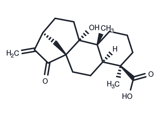 ent-9-Hydroxy-15-oxo-16-kauren-19-oic acid Chemical Structure