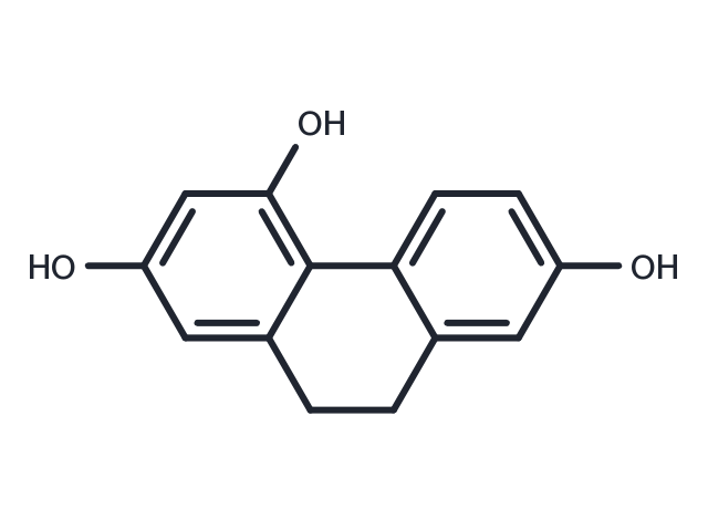 2,4,7-Trihydroxy-9,10-dihydrophenanthrene Chemical Structure