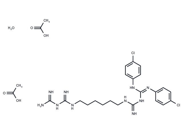 Chlorhexidine acetate hydrate Chemical Structure