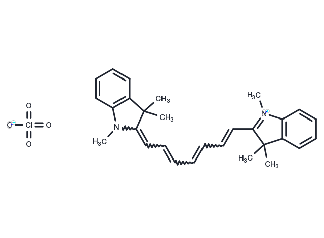 1,1',3,3,3',3'-Hexamethylindotricarbocyanine perchlorate Chemical Structure