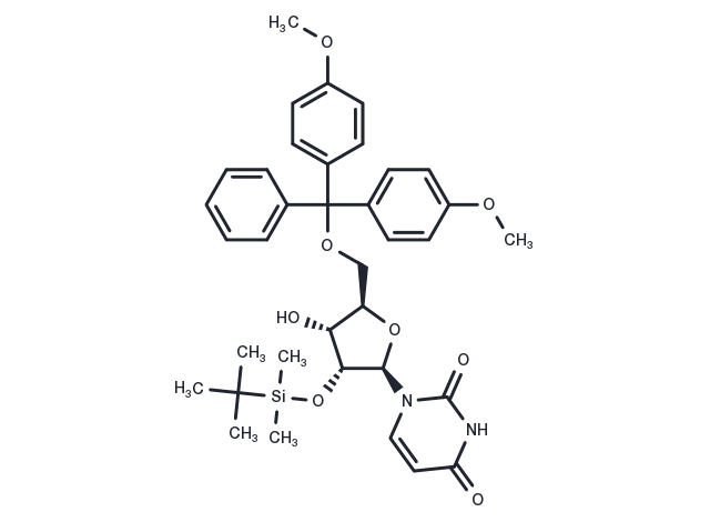 5'-O-DMT-2'-TBDMS-Uridine Chemical Structure