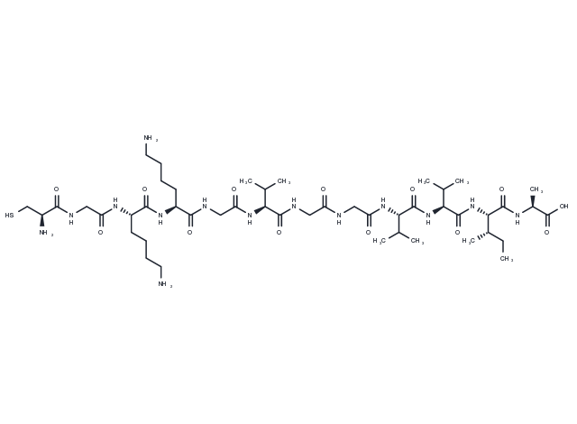 Cys-Gly-Lys-Lys-Gly-Amyloid β-Protein (36-42) Chemical Structure