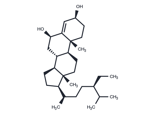 Stigmast-4-ene-3β,6β-diol Chemical Structure