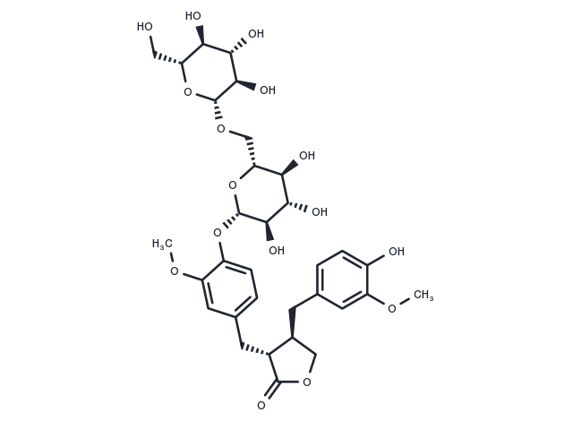 TargetMol Chemical Structure Matairesinol 4′-O-β-D-glucopyranoside