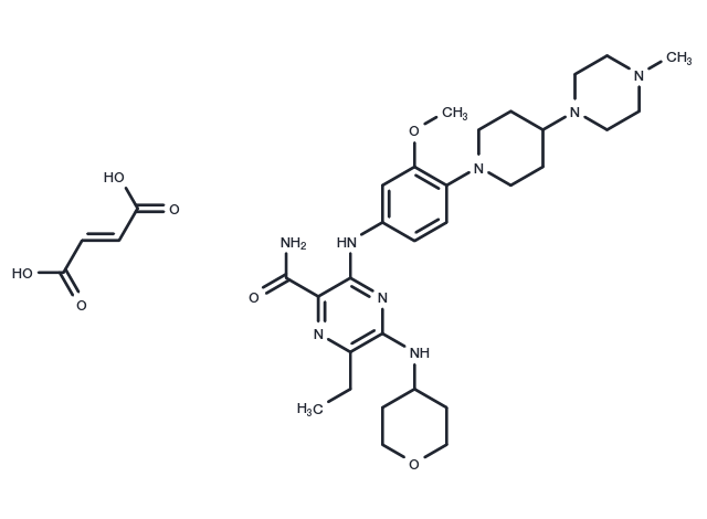 TargetMol Chemical Structure Gilteritinib hemifumarate