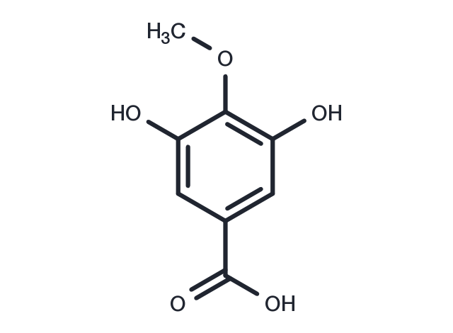 3,5-DIHYDROXY-4-METHOXYBENZOIC ACID Chemical Structure