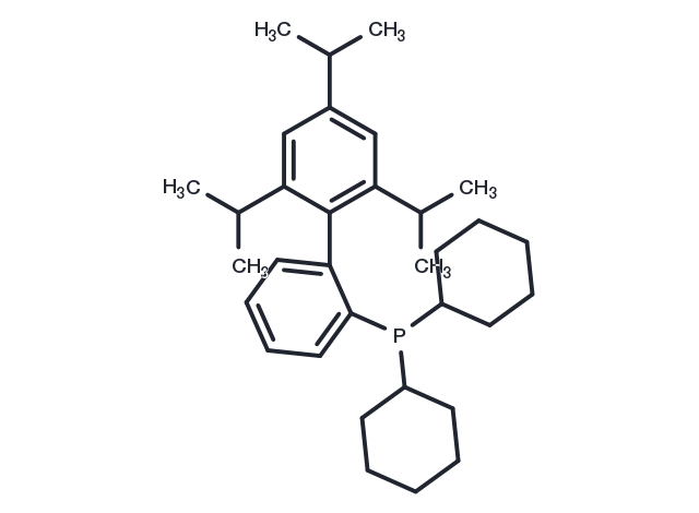 2-(Dicyclohexylphosphino)-2',4',6'-tri-i-propyl-1,1'-biphenyl Chemical Structure