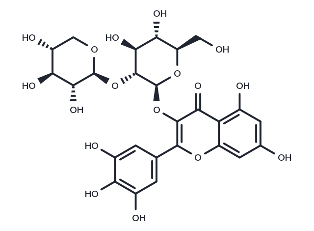 TargetMol Chemical Structure Myricetin 3-O-beta-D-xylopyranosyl(1-2)-beta-D-glucopyranoside