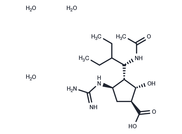 Peramivir Trihydrate Chemical Structure