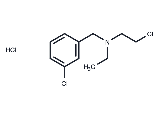 Benzylamine, m-chloro-N-(2-chloroethyl)-N-ethyl-, hydrochloride Chemical Structure