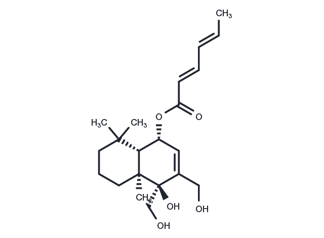 6β-(Hexa-2,4-dienoyloxy)-9α,12-dihydroxydrimenol Chemical Structure