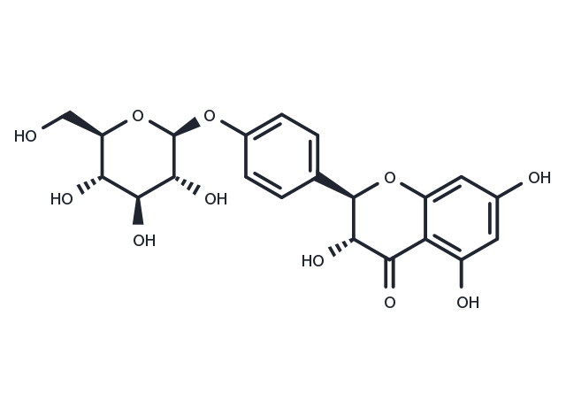 Aromadendrin 4'-glucoside Chemical Structure