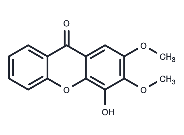4-Hydroxy-2,3-dimethoxyxanthone Chemical Structure