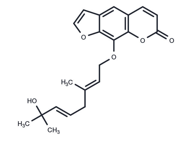 8-(7-Hydroxy-3,7-dimethyl-2,5-octadienyloxy)psoralen Chemical Structure