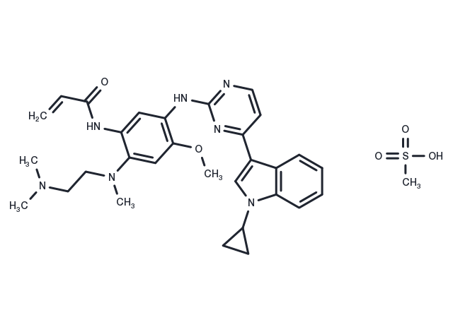 TargetMol Chemical Structure Almonertinib mesylate