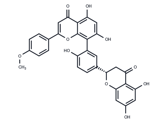 2,3-Dihydropodocarpusflavone A Chemical Structure