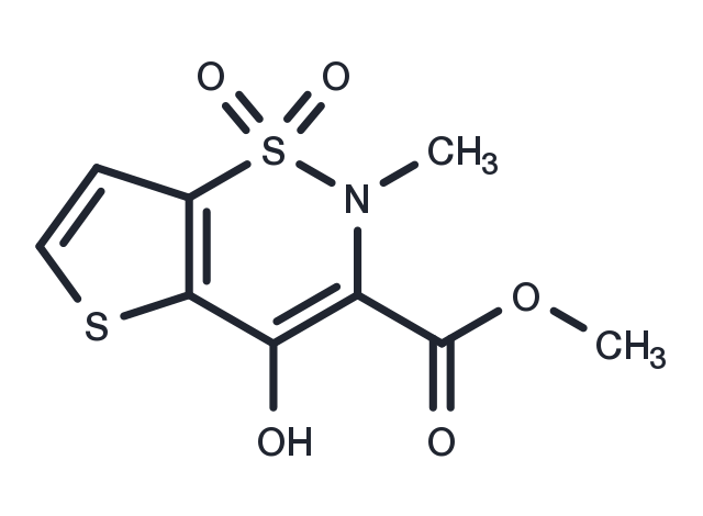 Methyl 4-hydroxy-2-methyl-2H-thieno[2,3-e][1,2]thiazine-3-carboxylate 1,1-dioxide Chemical Structure