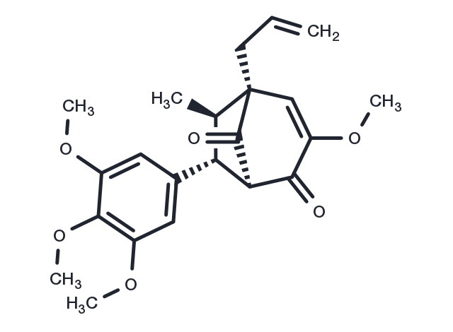 TargetMol Chemical Structure 5-Allyl-3-methoxy-6-methyl-7-(3,4,5-trimethoxyphenyl)bicyclo[3.2.1]oct-3-ene-2,8-dione