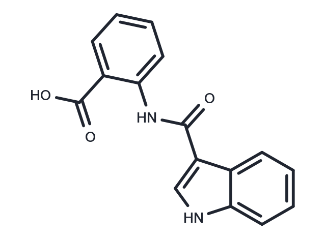 TargetMol Chemical Structure 2-(1H-Indole-3-carboxamido)benzoic acid