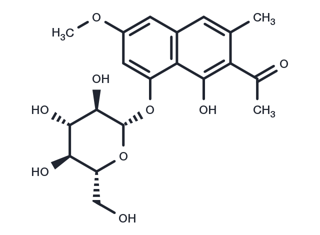 TargetMol Chemical Structure Torachrysone-8-O-b-D-glucoside
