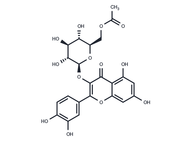 TargetMol Chemical Structure Quercetin-3-O-glucose-6''-acetate
