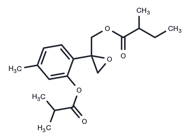 8,​9-​Epoxy-​3-​isobutyryloxy-​10-​(2-​methylbutanoyl)​thymol Chemical Structure