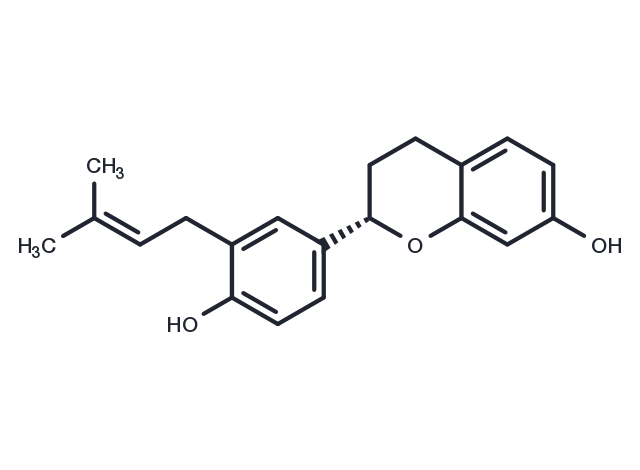 TargetMol Chemical Structure (2S)-7,4'-Dihydroxy-3'-prenylflavan