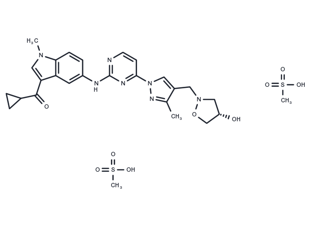 TargetMol Chemical Structure Cevidoplenib dimesylate