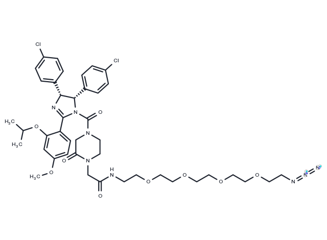 Nutlin-C1-amido-PEG4-C2-N3 Chemical Structure