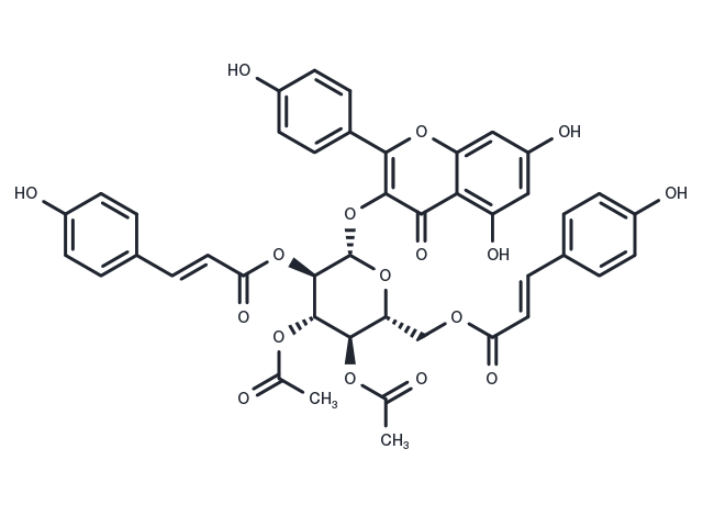 TargetMol Chemical Structure 3'',4''-Di-O-acetyl-2'',6''-di-O-p-coumaroylastragalin