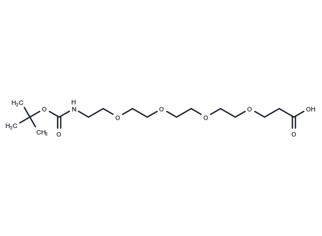 Boc-NH-PEG4-CH2CH2COOH Chemical Structure