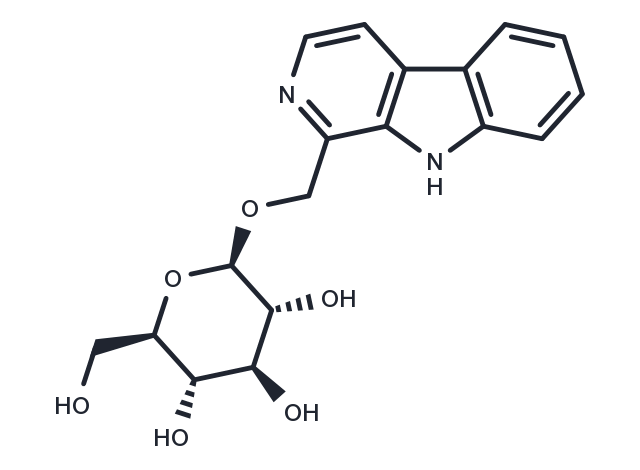 1-Hydroxymethyl-beta-carboline glucoside Chemical Structure
