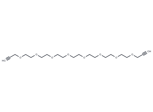 Bis-propargyl-PEG7 Chemical Structure