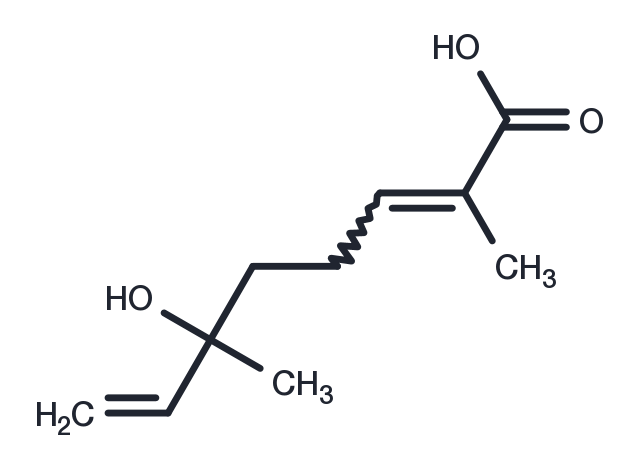 6-Hydroxy-2,6-dimethyl-2,7-octadienoic acid Chemical Structure