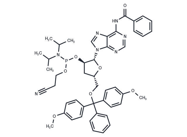 TargetMol Chemical Structure N6-Bz-5'-O-DMTr-3'-deoxyadenosine-2'-O-CED-phosphoramidite