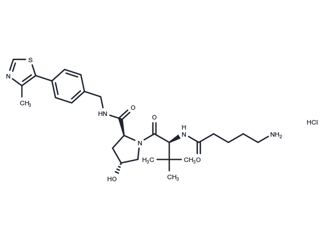 TargetMol Chemical Structure (S,R,S)-AHPC-C4-NH2 hydrochloride