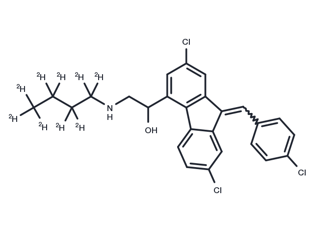 Desbutyl Lumefantrine D9 Chemical Structure