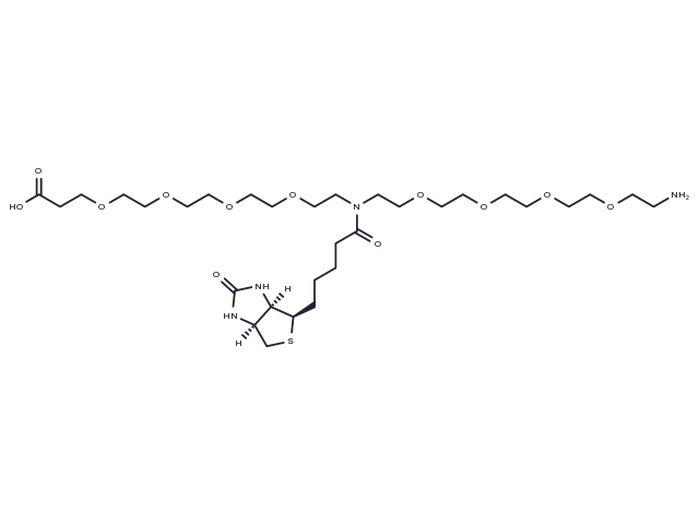 N-(Amino-PEG4)-N-Biotin-PEG4-acid Chemical Structure