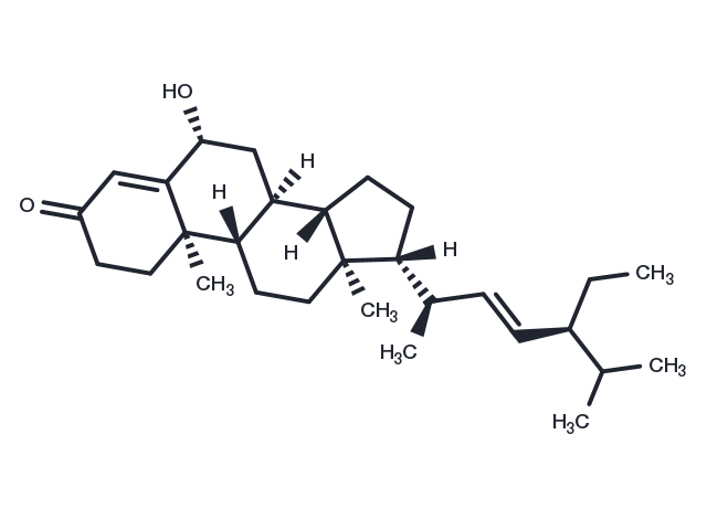6β-Hydroxystigmasta-4,22-dien-3-one Chemical Structure