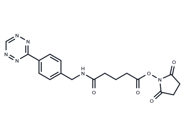 Tetrazine-Ph-NHCO-C3-NHS ester Chemical Structure