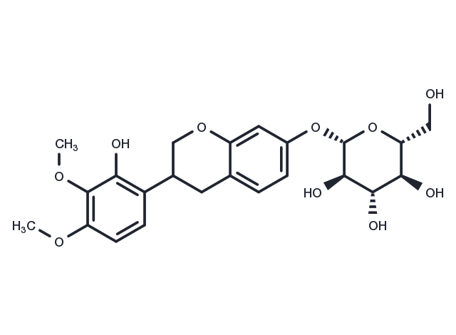 TargetMol Chemical Structure 7,2′-Dihydroxy-3′,4′-dimethoxyisoflavan 7-O-β-D-glucoside
